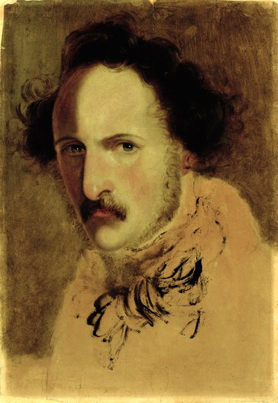 Gaetano Donizettin (1797-1848) muotokuva (öljy paperille kankaalle) tekijältä Gerolamo Induno