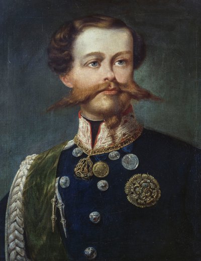 Victor Emmanuel II:n (1820-1878), Italian kuninkaan muotokuva, Gerolamo Induno, öljy kankaalle tekijältä Gerolamo Induno