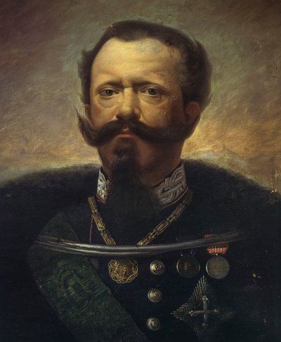 Italian kuninkaan Viktor Emmanuel II:n muotokuva (öljy kankaalle) tekijältä Gerolamo Induno