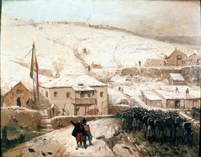 Piemonten esikunta Krimillä tekijältä Gerolamo Induno