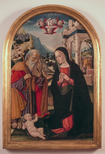 Lapsen palvonta, noin 1490-1525, Girolamo Benvenuto (1470-1524) tekijältä Gerolamo di Benvenuto