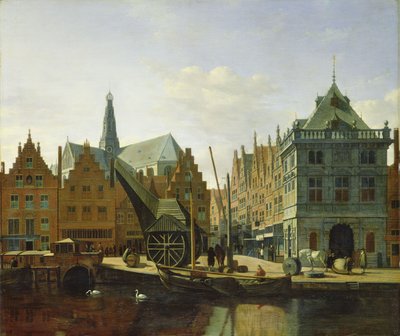 Näkymä Spaarnelle Haarlemissa, 1667 tekijältä Gerrit Adriaensz Berckheyde