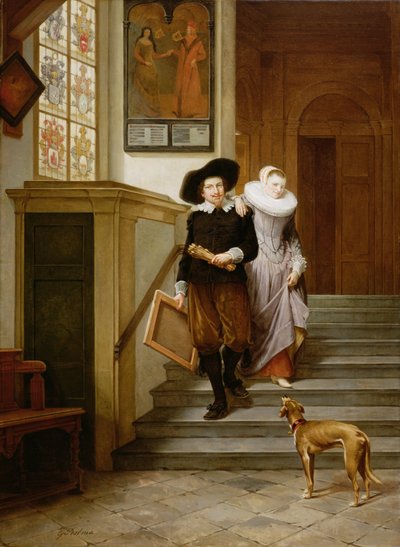 Frans Hals (1580-1666) ja hänen vaimonsa Lysbeth Reyniersdr tekijältä Gerrit Postma
