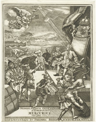 Vuoden 1750 eurooppalaisen elohopean otsikkosivu tekijältä Gerrit Sibersma (possibly)