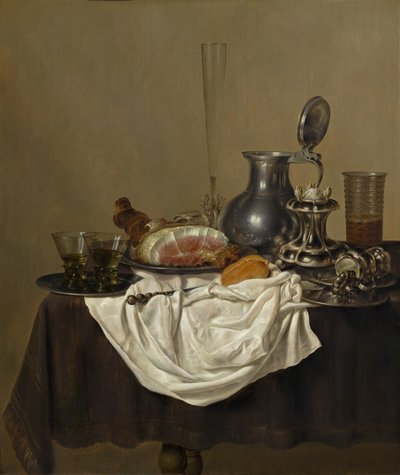 Asetelma kinkun kanssa, 1650. tekijältä Gerrit Willemsz. Heda