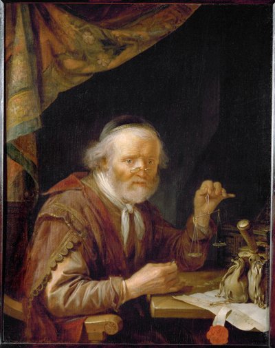 Kultainen punnituslaite ... tekijältä Gerrit or Gerard Dou