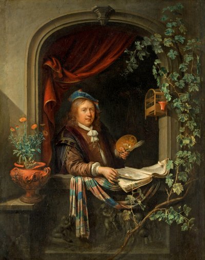 Omakuva, noin 1665 tekijältä Gerrit Dou