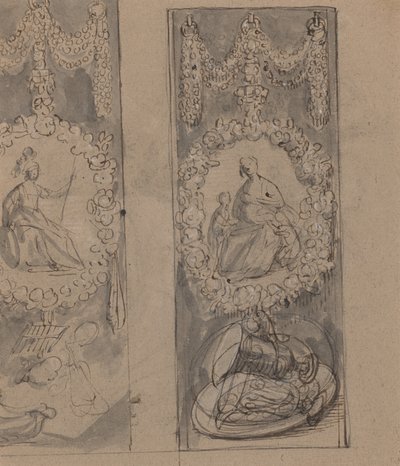 Koriste-aiheet seppeleillä (verso) tekijältä Gerrit van Honthorst