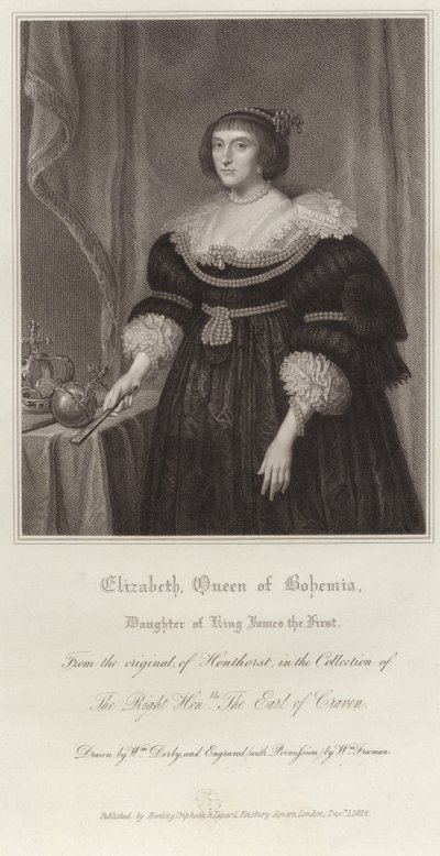 Elizabeth, Böömin kuningatar tekijältä Gerrit van Honthorst