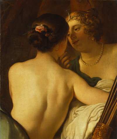 Jupiter Dianan varjossa viettelemässä Callistoa tekijältä Gerrit van Honthorst