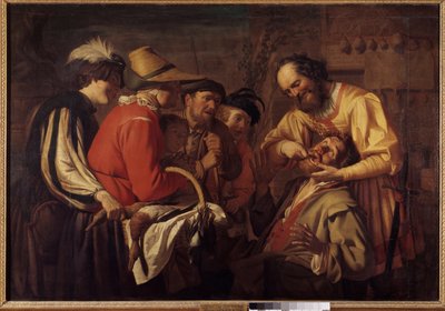 Hampaanvetäjä Gerrit Van Honthorstin maalaus (1590-1656) tekijältä Gerrit van Honthorst