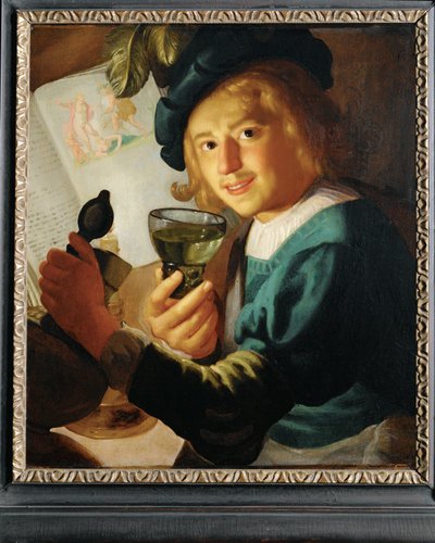 Nuori juoppo (henkeä huohottaen) tekijältä Gerrit van Honthorst