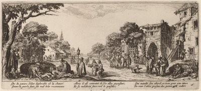 Kuolevat sotilaat tienvarrella tekijältä Gerrit van Schagen after Jacques Callot