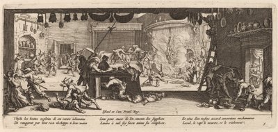 Suuren maalaistalon ryöstäminen tekijältä Gerrit van Schagen after Jacques Callot