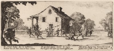 Ryöstön kohtaus tekijältä Gerrit van Schagen after Jacques Callot
