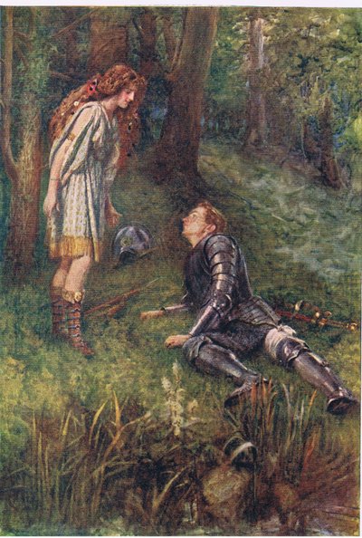 Belphoebe e Timius, Stories from the Faerie Queen publicado por George Harrap and Companyfinnish tekijältä Gertrude E. Demain (after) Hammond