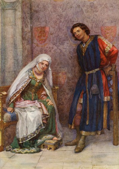 William Shakespearen näytelmä: John (värilitro) tekijältä Gertrude E. Demain (after) Hammond