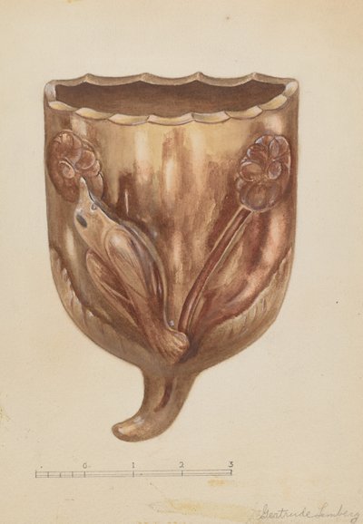 Seinätasku kukille, c. 1936. tekijältä Gertrude Lemberg
