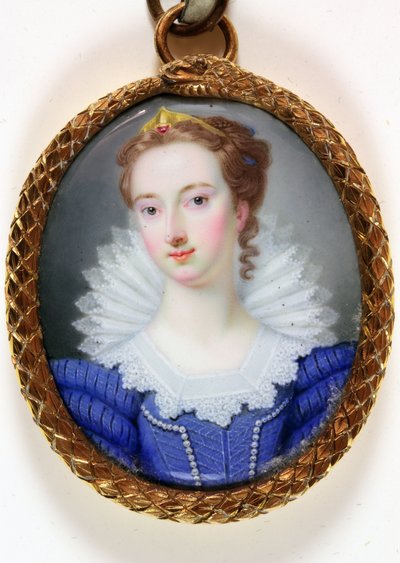 Nainen nimeltä Elizabeth Robinson Mrs Montagu (emali) tekijältä Gervase (attr.to) Spencer