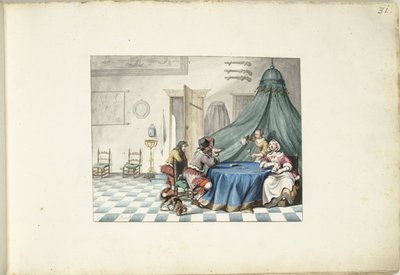 Korttisoittimet sisätiloissa tekijältä Gesina ter Borch (signed by artist)