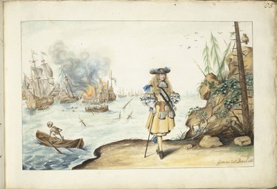 Mooses Harwichin rannikolla tekijältä Gesina ter Borch (signed by artist)