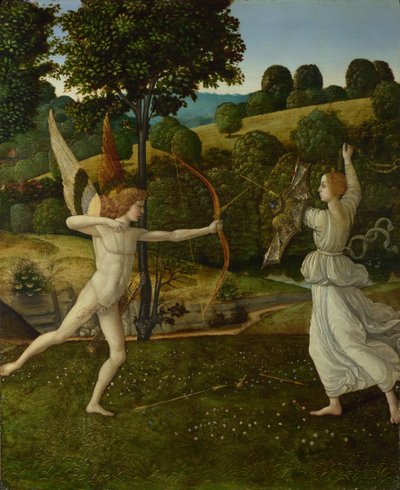 Rakkauden ja siveyden taistelu, vuosien 1475 ja 1500 välillä tekijältä Gherardo di Giovanni del Fora