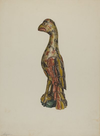 Pa. Saksalainen papukaija, n. 1939. tekijältä Giacinto Capelli