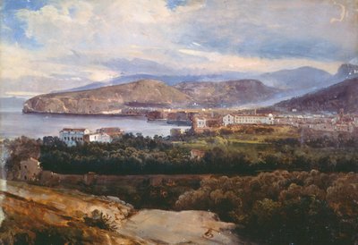 Näkymä Sorrentosta, Giacinto Gigante, tempera paperille tekijältä Giacinto Gigante