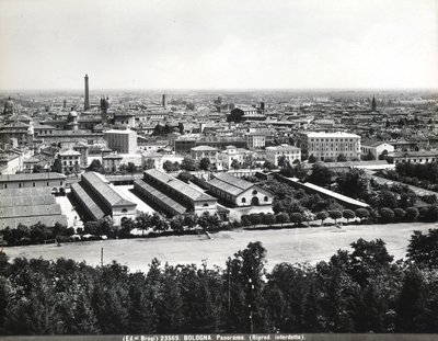 Panoraamanäkymä Bolognaan joidenkin tehtaiden kanssa. tekijältä Giacomo Brogi