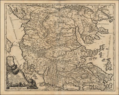 Giacomo Cantelli da Vignolan laatima Thessalian ja Makedonian kartta vuodelta 1684. tekijältä Giacomo Cantelli