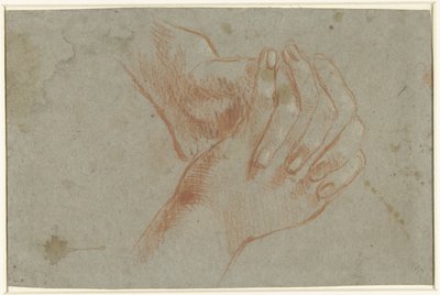 Kaksi kättä ristissä tekijältä Giacomo Cavedone (attributed to)