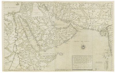 Intian ja Kaakkois-Aasian kartta; Aasian kolmannen osan piirustus, 1561 tekijältä Giacomo Gastaldi
