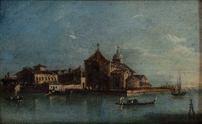 Santo Spiriton saari n. 1790 (Öljy kankaalle) tekijältä Giacomo Guardi