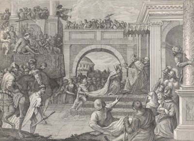 Doge Enrico Dandolo kruunaa Baldovinon Constantin..., Latinalaisen imperiumin ensimmäiseksi keisariksi, 1745-94. tekijältä Giacomo Leonardis
