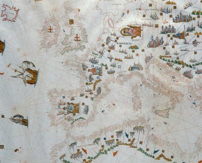 Merikartta, 1564 tekijältä Giacomo Maggiolo