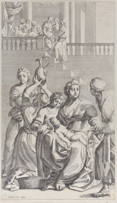 Pyhän Benedictuksen syntymä 1687-1717. tekijältä Giacomo Maria Giovannini