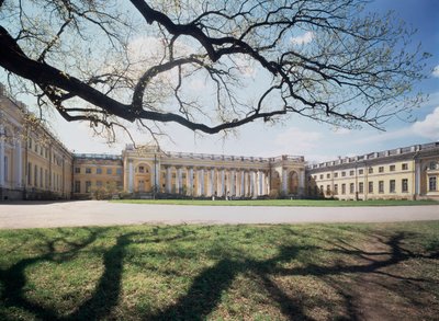 Le palais Alexandre a Tsarkoye Selo (Venäjä) (Aleksanterin palatsi Tsarkoye Selossa) - Arkkitehti Giacomo Antonio Domenico Quarenghi (1744-1817), palais 1792-1796 - Art italia tekijältä Giacomo Quarenghi