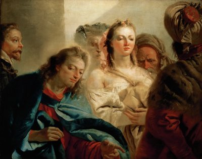 Kristus ja aviorikoksesta vangittu nainen tekijältä Giambattista Tiepolo