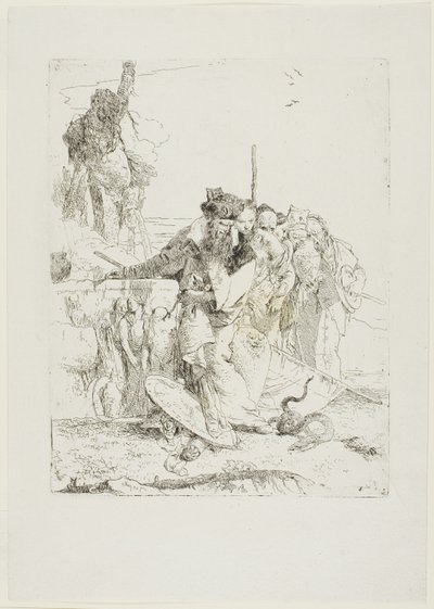 Kuusi ihmistä katsomassa käärmettä, Scherzi tekijältä Giambattista Tiepolo