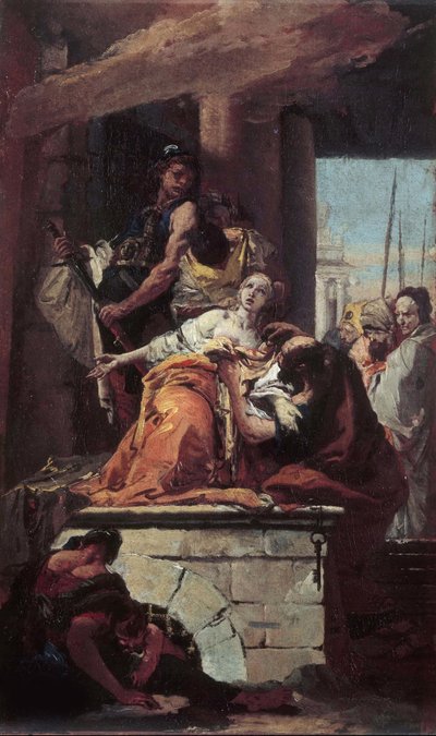 Pyhän Agathan marttyyrikuolema, noin 1734. tekijältä Giambattista Tiepolo