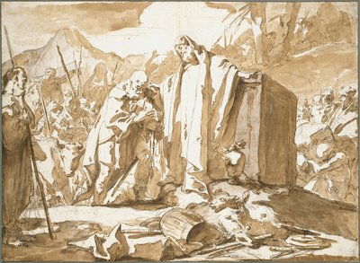 Abrahamin ja Melkisedekin tapaaminen tekijältä Giambattista Tiepolo
