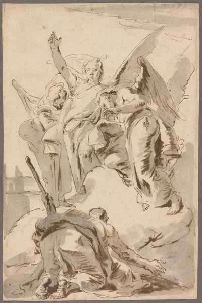 Kolme enkeliä ilmestyy Aabrahamille tekijältä Giambattista Tiepolo