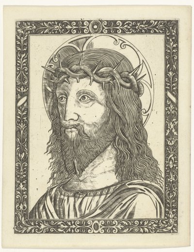 Kristuksen pää, jossa on orjantappurakruunu kehyksessä tekijältä Giampietrino Birago (attributed to)