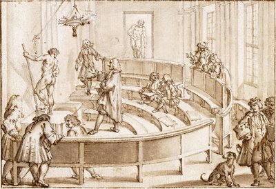 Academia Clementina, Bologna, alaston, jonka asetti piirustusmestari, Farnese Hercules sen takana tekijältä Giampietro Zanotti