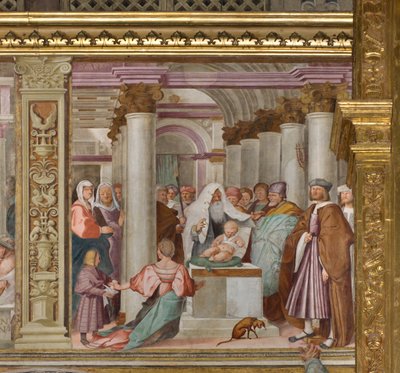 Keskilaiva, viides pohjoisosa, esittely temppelissä, Gian Francesco Bembo tekijältä Gian Francesco Bembo