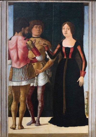 Brutus, Lucretia ja Collatinus, noin 1490 (öljy ja tempera paneelille). tekijältä Gian Francesco de