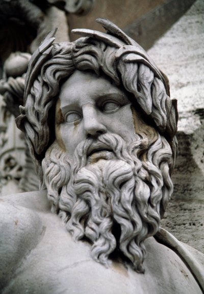 Ganges-joen personifikaatio, Neljän joen lähde (1500-luku), suunnitteli Gian Lorenzo Bernini (Napoli) tekijältä Gian Lorenzo Bernini