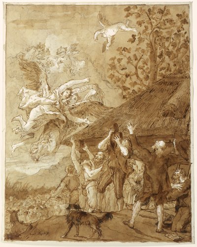 Paimenten ilmestys tekijältä Giovanni Domenico Tiepolo