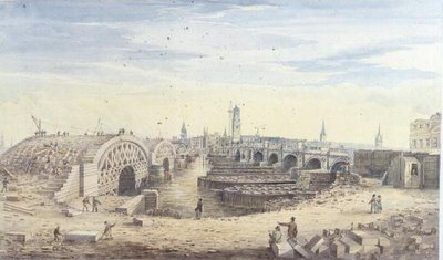Uuden London Bridgen rakentaminen vanhan London Bridgen rinnalle tekijältä Gideon Yates