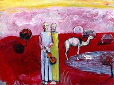 The Sound of Camel Lands, 2019 (öljy paperille) tekijältä Gigi Sudbury